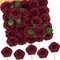 50Pcs Artificial Flowers Dark Red Roses Perfect DIY Wedding Bouquets